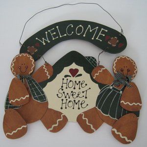 Gingerbread Welcome Home Sweet Home Sign